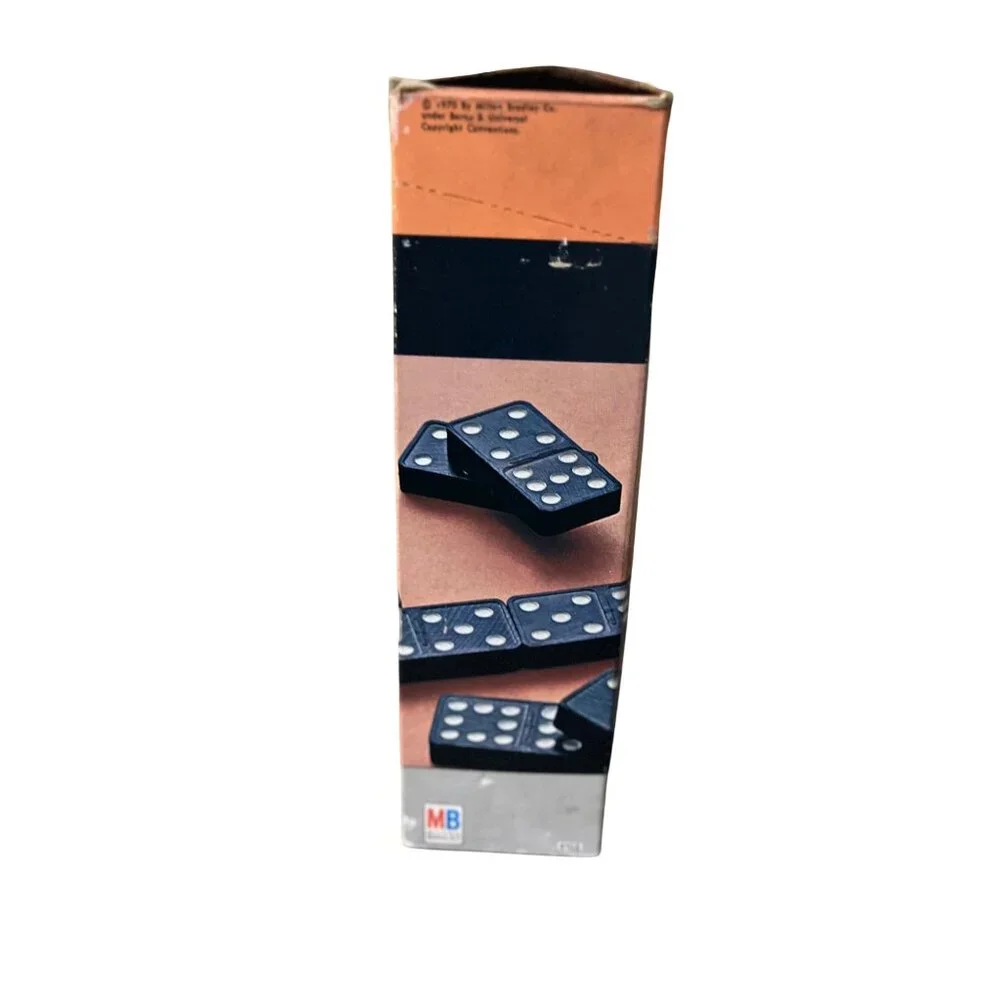 Vintage 1970 Milton Bradley Double Nine Dominoes Set 55 Pieces USA Used